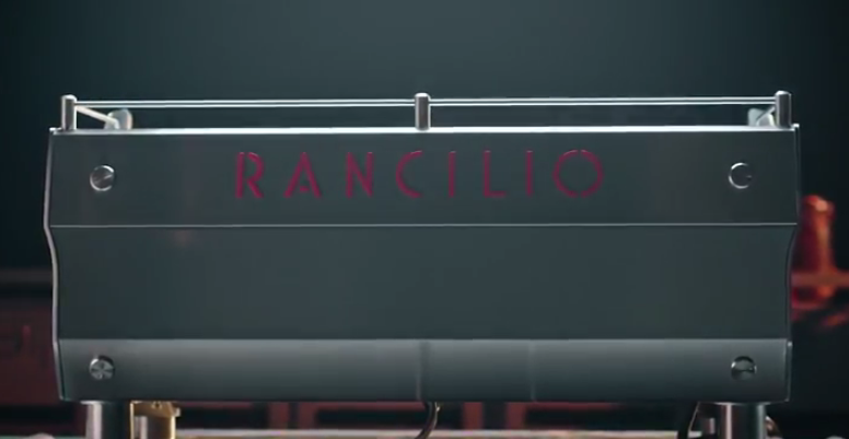 This image is a back view of the Rancilio Specialty RS1 3 group espresso machine showcase picture.